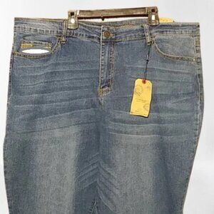 Women's STATE OF INDEPENDENCE Premium Denim Jeans, FRAYED & FLARED HEM size 22